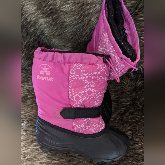 Kamik Child's Sturdy Pink Boots- 4 - Picture 2 of 11